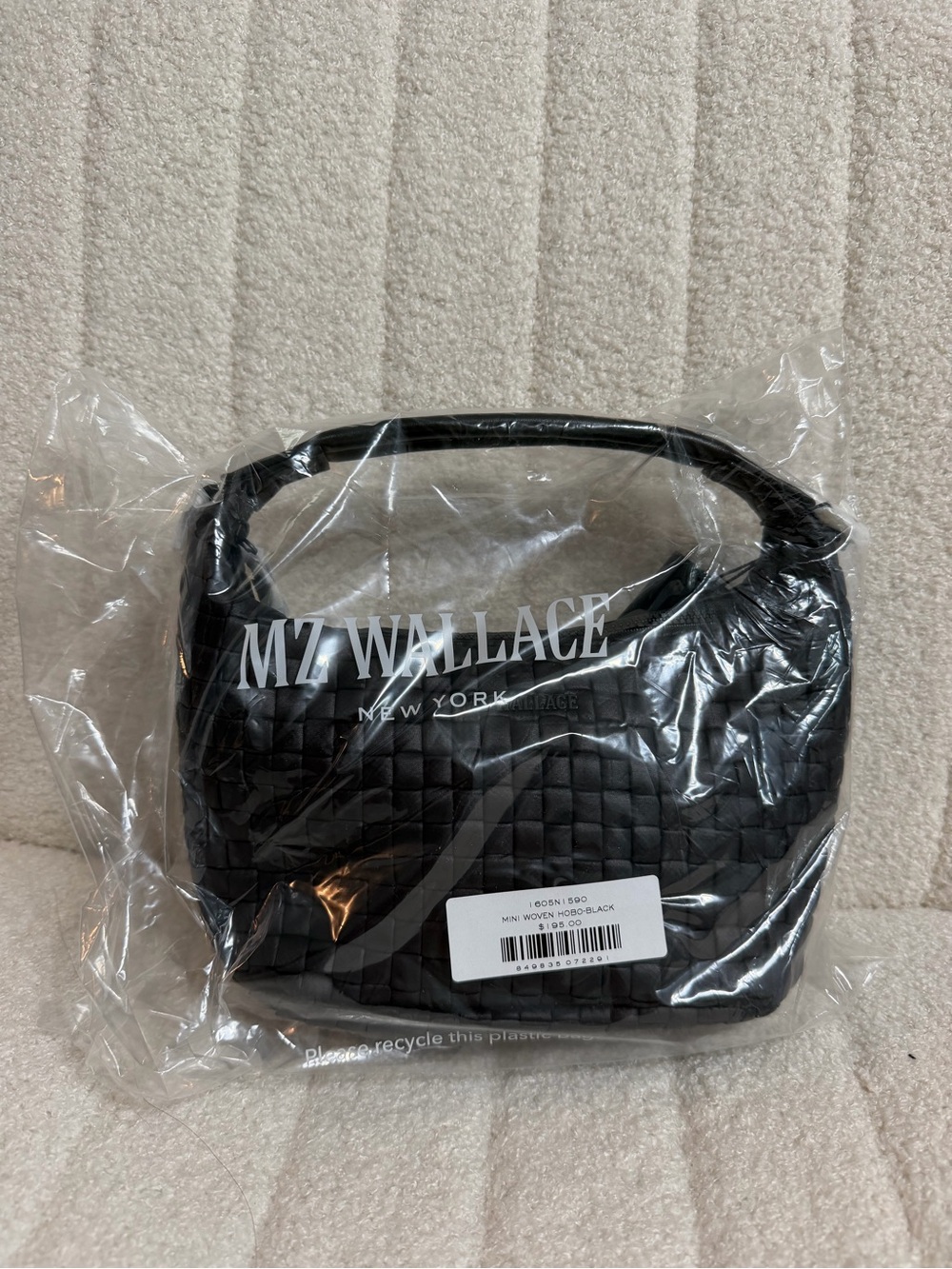 NWT MZ Wallace Woven Crossbody Hobo - Black - Still in plastic bag, never used. - Picture 4 of 10